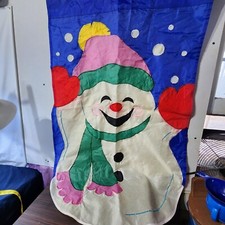 Christmas, Snowman, Outdoor Flag Banner 28x45