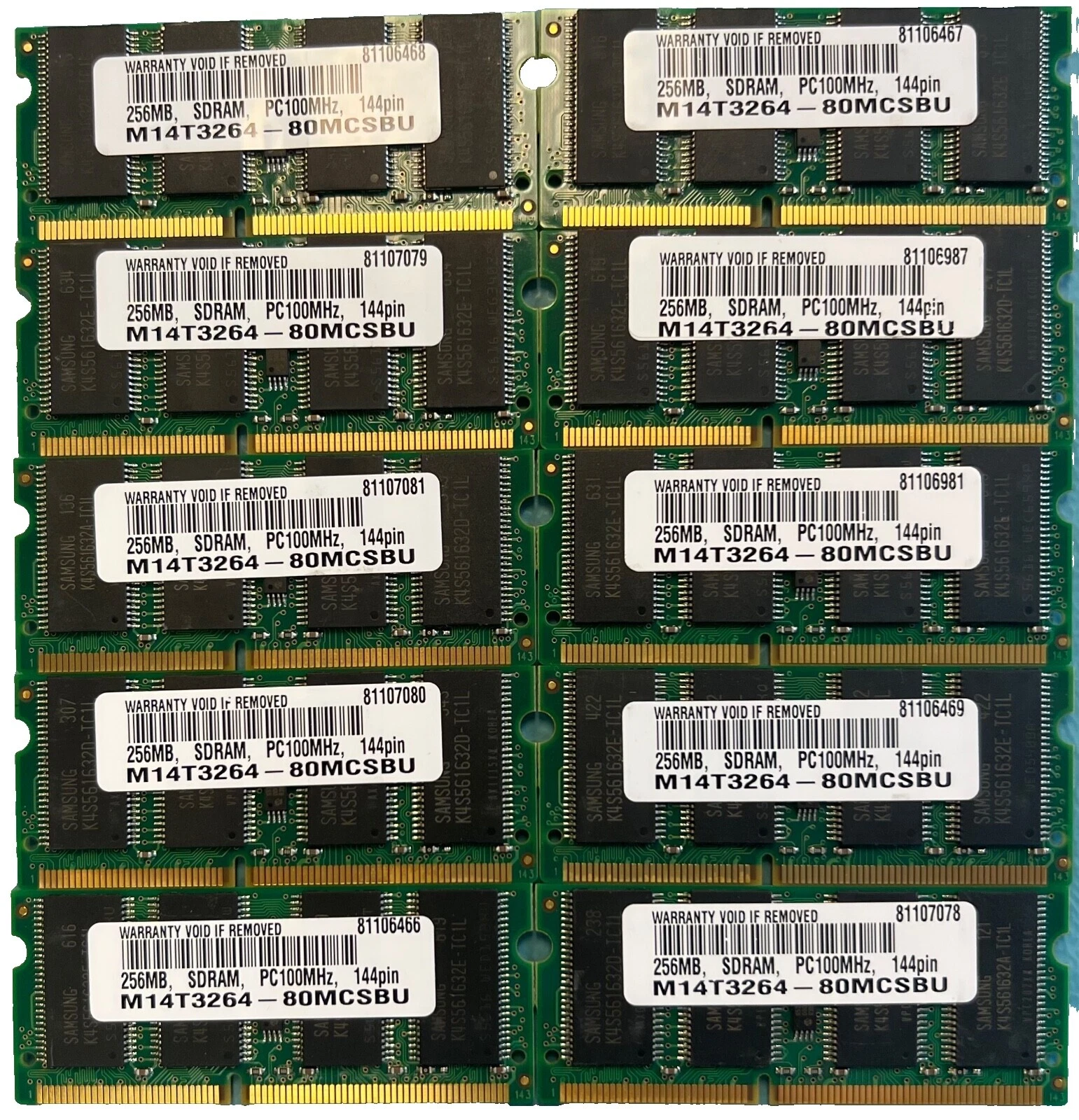 La memoria Dimm (Ram 256 MB capacidad por módulo)