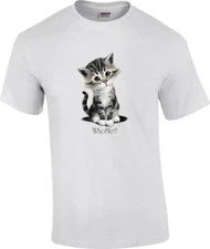 Funny Cute Who Me? Cat Kitten Kitty T-Shirt