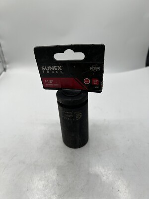 SUNEX TOOLS 436D 3/4'' Drive Deep 6 Point Impact Socket 1-1/8''