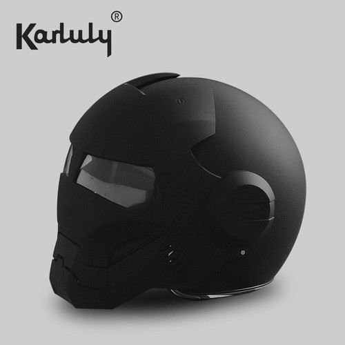 Iron Man Helmet Full Cover Safety Revealable Motorcycle Retro Style Helmet - Foto 18 di 36
