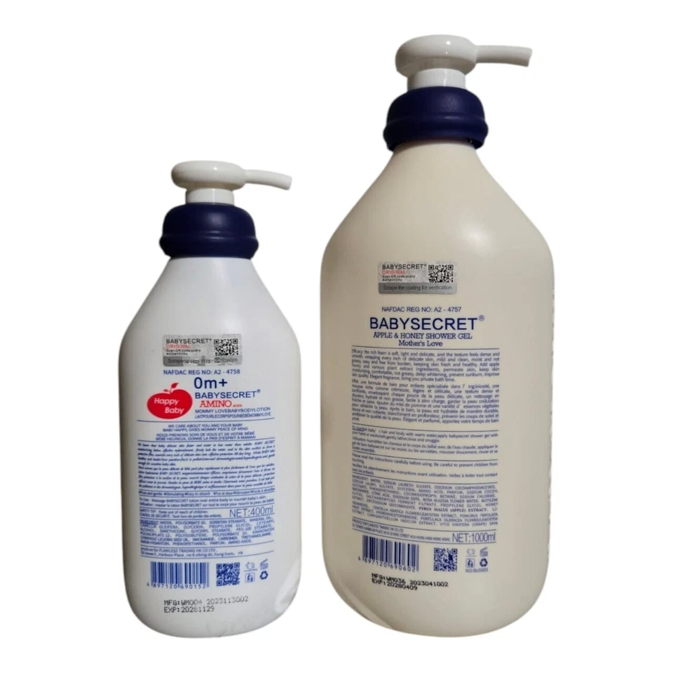 Gel de ducha Baby Secret manzana y miel, loción de aminoácidos. Protege desde el día Foto 3 de 4