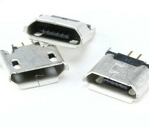 5X Micro USB Female Socket Connector Jack, 5-Pin DIP 180 Degree Adapter. - Afbeelding 3 van 4