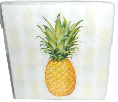 TROPICA Luncheon Napkins ~ 20 Ct ~ 3 -Ply ~ PINEAPPLES ~ 13'' x 13''