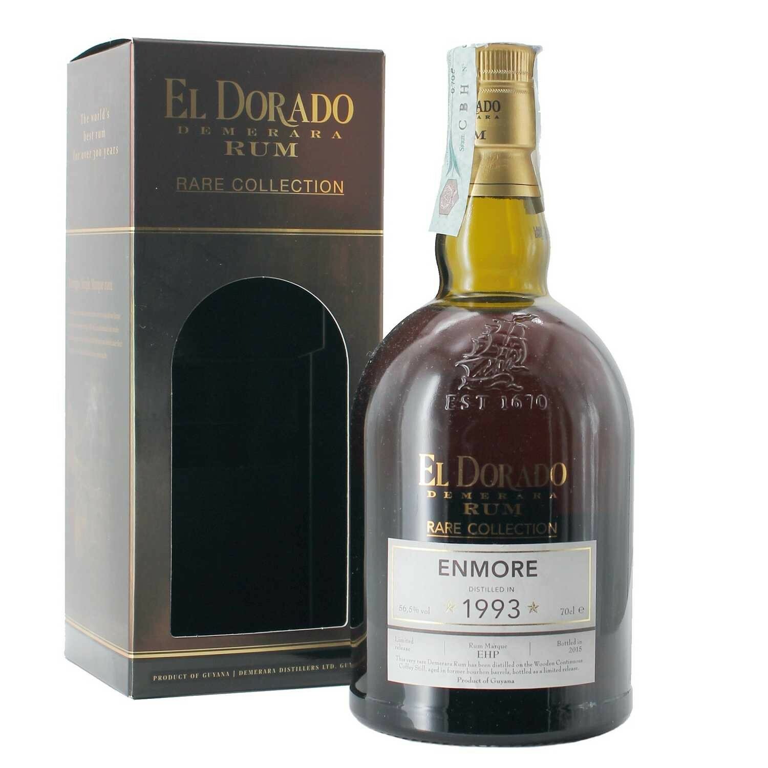 RUM EL DORADO RARE COLLECTION 1993 ENMORE 70cl 56,5%