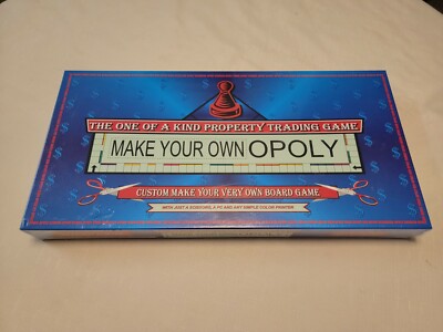 Make Your Own Opoly The One of A Kind Custom Monopoly Board Game New Sealed