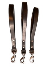 12" USA Leather Dog Traffic Lead Leash Swivel snap, BLACK or BROWN by request 