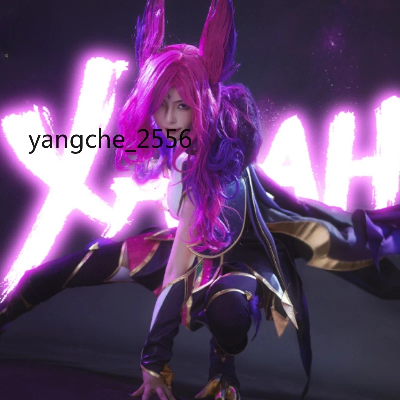 LOL League of Legends Xayah Cosplay Disfraces Anime Juego Disfraz Conjunto Completo Nuevo Foto 2 de 4