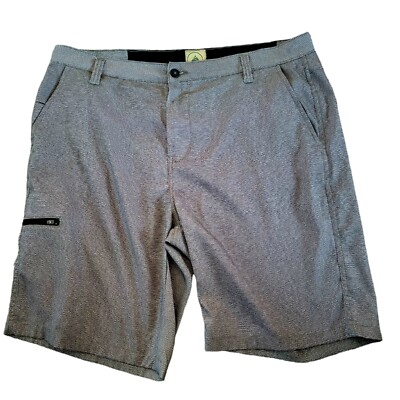 Excurzion grey athletic hiking fishing shorts 10 inch size 38 pockets