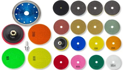 VORFAL Diamant Polierscheiben Trennscheibe 125 Diamant Schleifpad Set Polierpads 100mm