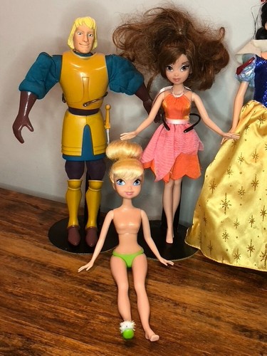 10 Vintage Disney Dolls Rare: Snow White 1999, Tinker Bell, Transforming Ariel - Picture 5 of 16