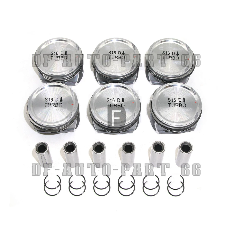 Juego de 6 pistones y anillos STD para Volvo S60 S80 V60 V70 XC60 XC70 3.0 T6 B6304T Foto 3 de 4