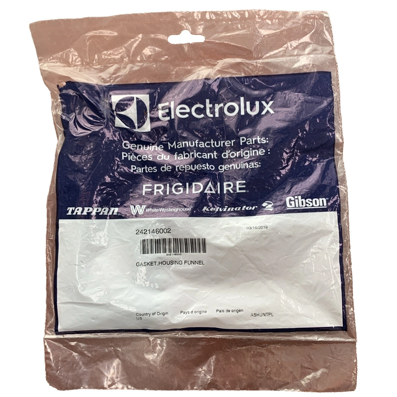 Sellos negro Electrolux/partes Juntas