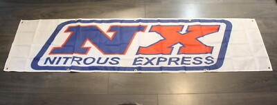 #ad Nitrous Express Big Banner Flag Massive 2x8 ft Racing Garage Mechanic Tire Shop $14.45