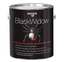Pettit Black Widow Racing Antifouling Paint Gallon, Black 1869