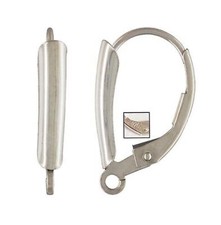 925 Sterling Silver Shield Leverback Ear Wires with Ring for Earring Making