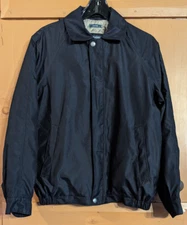 Perry Ellis Portfolio Insulated Coat Men's S Black Quilted Microfiber Full Zip