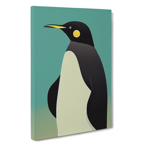 Stampa poster incorniciato profilo di un pinguino n. 2 tela arte da parete immagine - Foto 2 di 4