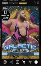 DIGITAL WWE SLAM 50cc OTIS GALATIC GREATNESS COSMIC CHROME 25 LEGENDARY 