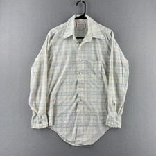 Vintage Arrow Shirt Mens Small 15.5x33 Dectolene 70s Long Sleeve Dagger Collar