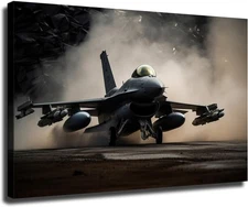 Fighter Jet Fighting Falcon F-16 Air Force Poster Canvas Painting Print Wall Art