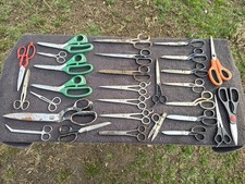 29 Old Scissor Lot Sewing Barber Tailor Shear Mix Brand Lot Wiss Ergonomix