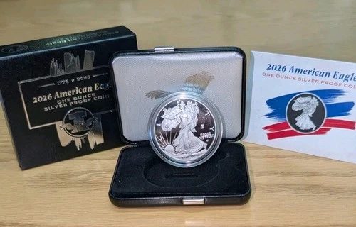 IN HAND SAME DAY SHIPPING 2026 W Proof American Silver Eagle 1 oz 1776-2026 OGP