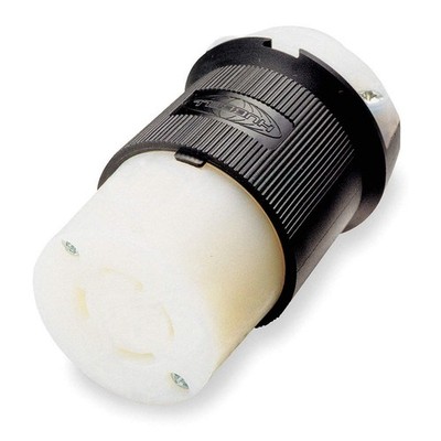 HUBBELL HBL7565C LckCon,Strt;10/15A;Blk;Wht,Nyl,Non-NEMA 3D264