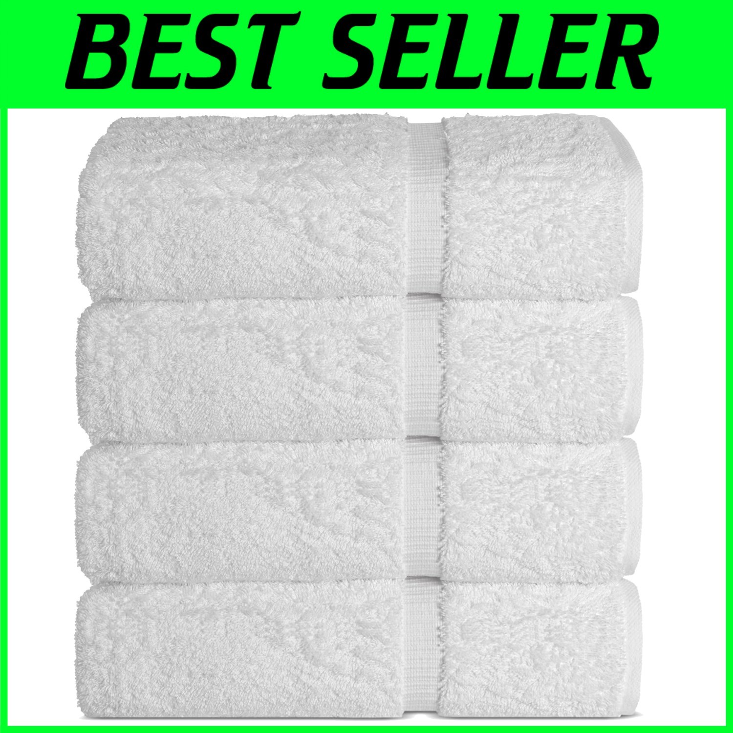 High-Quality Turkish Cotton Towels - Set of 4 Bath Towels