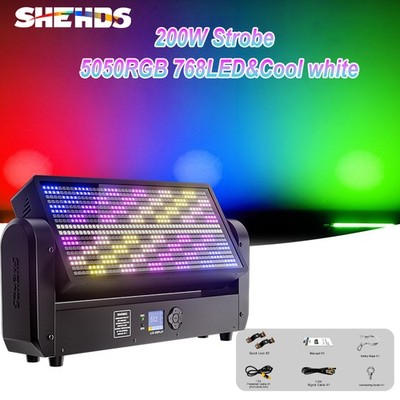 200W 5050RGB 864 LED Strobe Moving Head Stage Lighting Beam Light Bar DJ