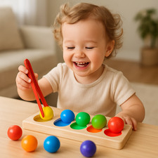 ZaxiDeel Color Sorting Sensory Toy Fine-Motor Game Age 3