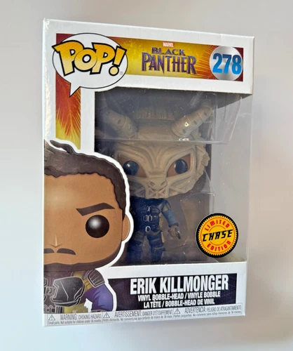 Funko Pop! Marvel Black Panther Erik Killmonger Chase #278 Rare Masked