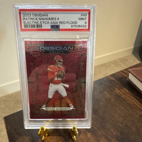 2023 Obsidian Patrick Mahomes Electric Etch Asia Flood Red /90 PSA 9 #49 SSP 🔥