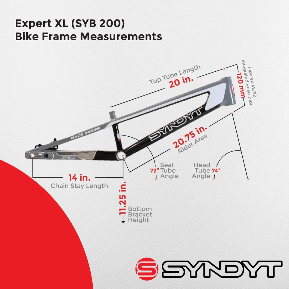SYNDYT 20” Expert XL BMX Racing Bike Frame Aluminum 3 lb Gray Bicycle Frame - Image 4 of 4