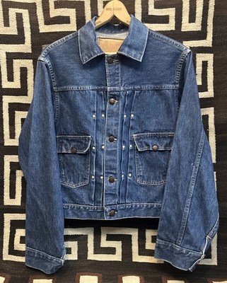 Vintage Foremost Denim Jacket 50s True Type 2 II Selvedge Penney s Pleats Medium