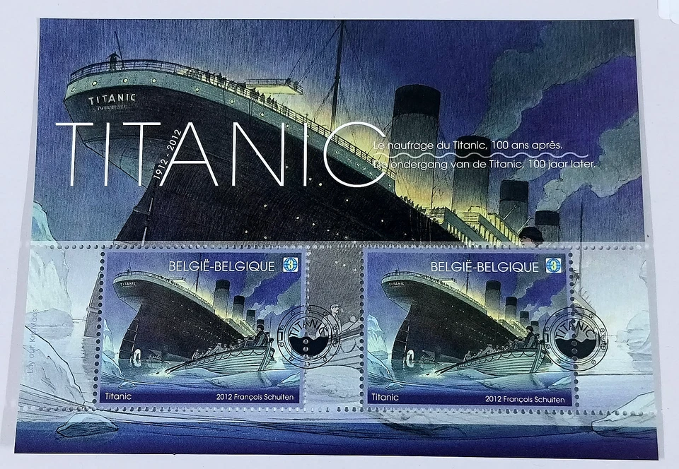 Belgium - "SHIPS ~ TITANIC CENTENARY" MNH CTO Miniature Sheet MS 2012 - Image 3 of 4
