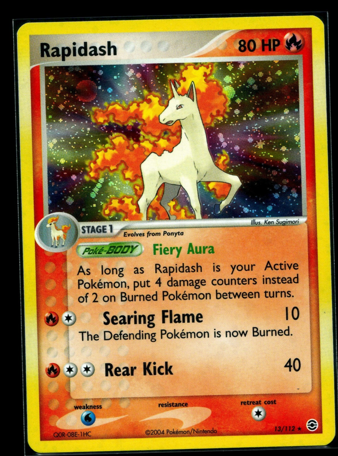 Rapidash 13/112 Holo FireRed & LeafGreen Vintage NM
