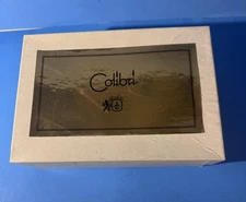 Brand NEW Vintage Cubed Colibri Lighter SILVER/CRYSTAL New