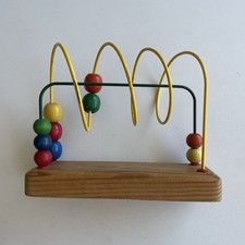 Vintage Bead Maze Rollercoaster Educational Toy Toddlers