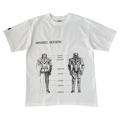 Vintage 2006 Berserk T Shirt Anvil M ART OF WAR Guts Dragon Slayer White Anime