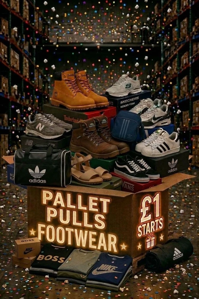 £1 Branded Footwear Clothes Bags, Nike, Skechers Mizuno, Timberland & More