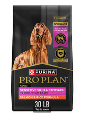 Purina Pro Plan Sensitive Skin, Stomach Salmon and Rice Formula Dog Food, 30 lbs