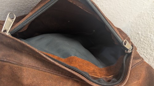 Vintage Eastpak Suede Leather Backpack Made In USA 80s 90s Distressed - Picture 17 of 17