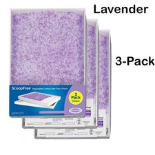 PetSafe ScoopFree Crystal Replacement Lavender Scented Litter Tray, 3-Pack