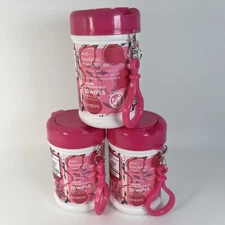 3-Biopure Antibacterial Travel Size Hand Wipes Keychain Jasmin & Dragonfruit NEW