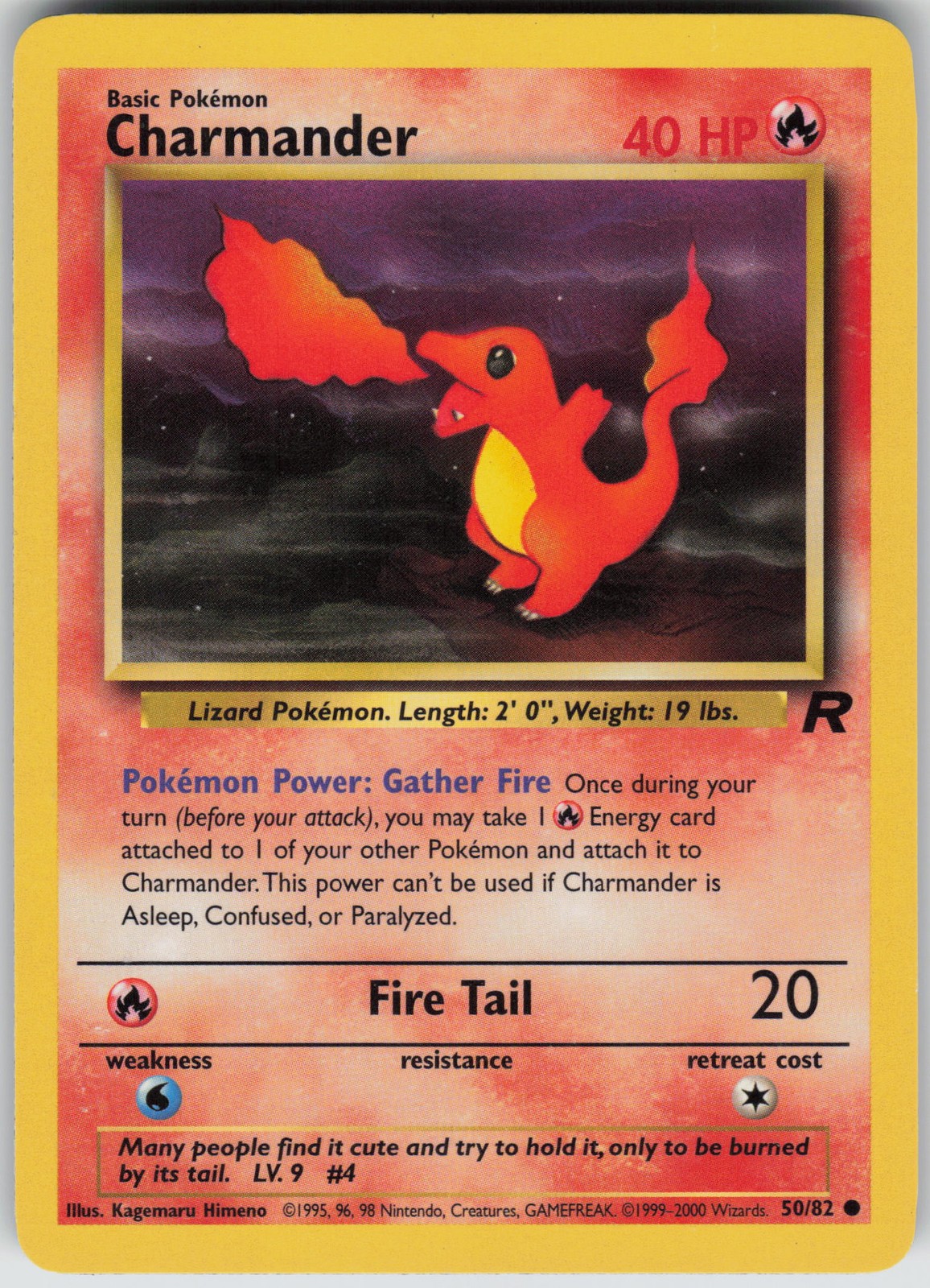 Charmander Common Unlimited Team Rocket 50/82 Pokemon card NM