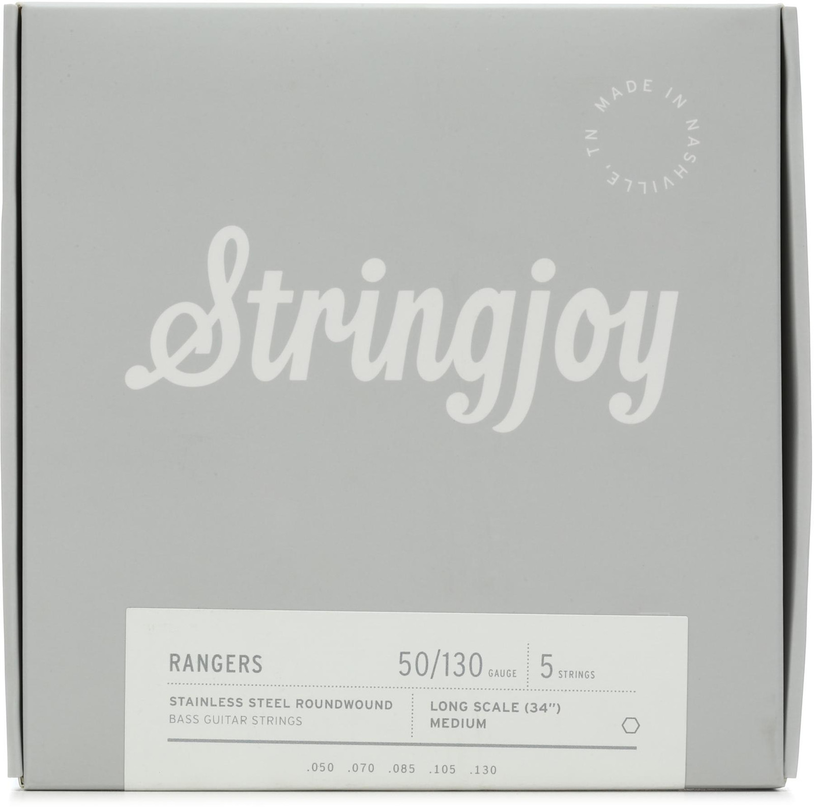 5-струнные басовые струны Stringjoy Rangers из нержавеющей стали с длинной шкалой - Средние