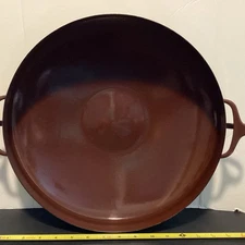 Vintage DANSK Brown Round Paella Pan 13.5" Kobenstyle Pan Made in France