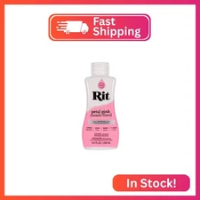 Rit Dye – 8 Oz. Liquid Fabric Dye for Clothing, Décor, and Crafts – Petal Pink (