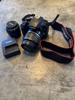 Canon Rebel XS EOS Camera Model DS126191 W/ Lens 18-55mm And 50mm Works Tested